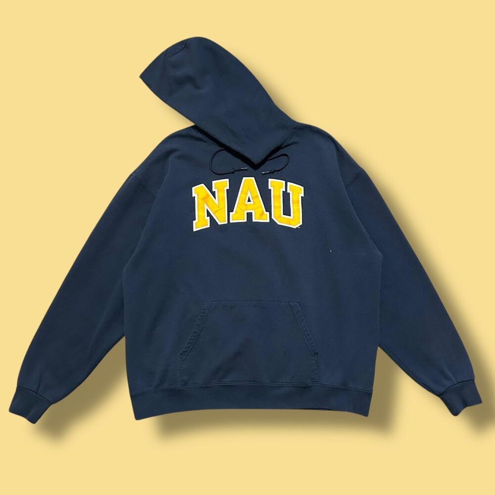 Vintage Champion Hoodie y2k Northern Arizona University Lumberjacks Blue XL